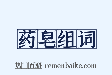 药皂组词是什么意思的图片
